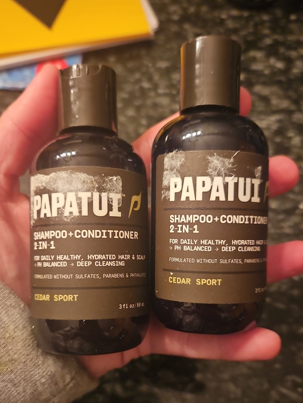Papatui Cedar Sport 2-in-1 Shampoo + Conditioner (2) 3oz Bottles